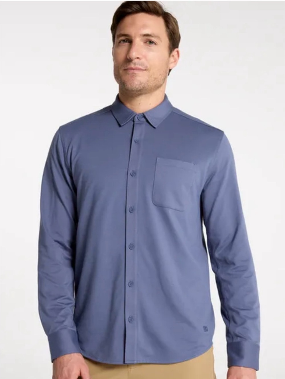VRST Men's Long Sleeve Button Up Shirt - Indigo Navy SZ Small. NWT